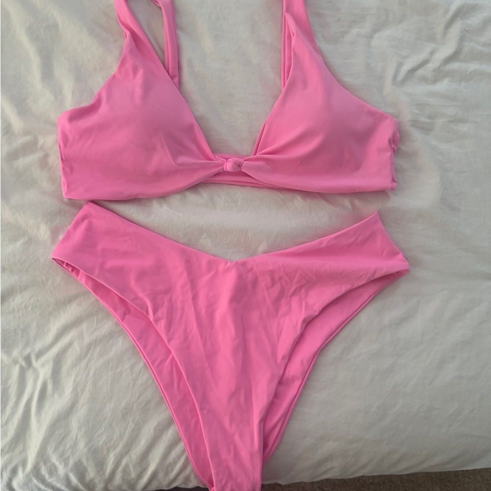 Women's Pink V-Waist Bikini Set